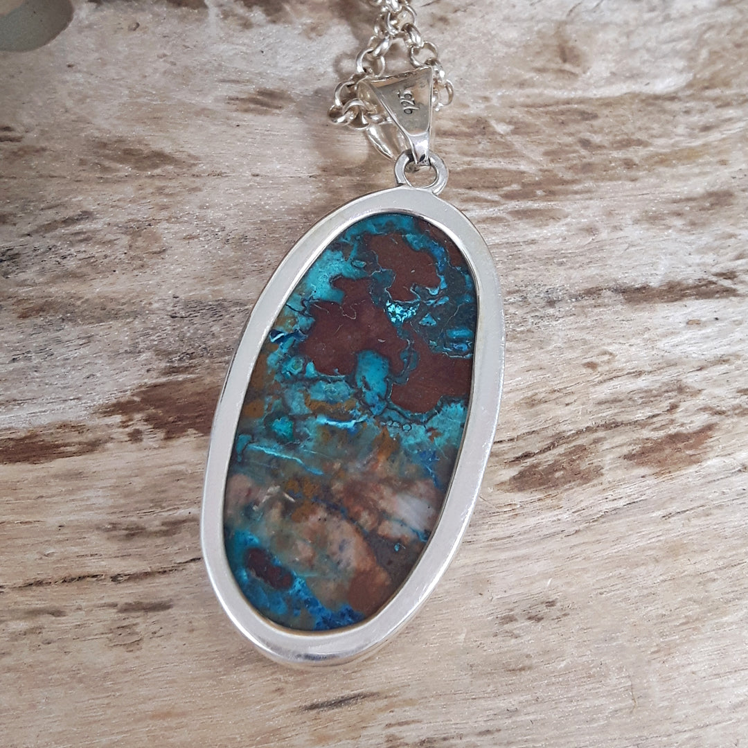 Monet Chrysocolla XL Oval Pendant