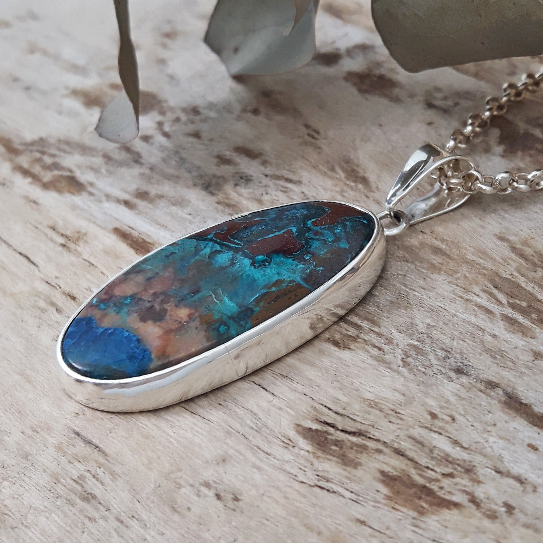 Monet Chrysocolla XL Oval Pendant