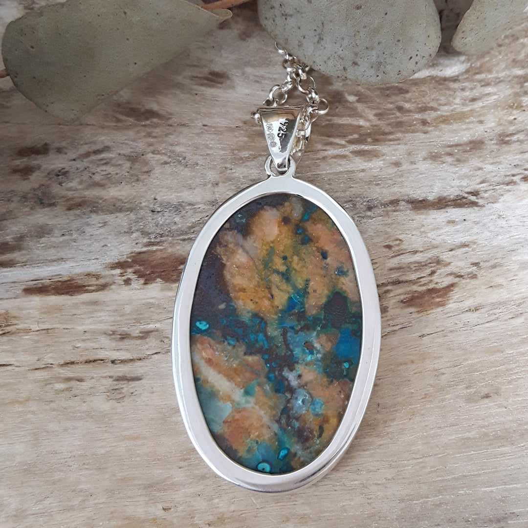Monet Chrysocolla XL01 Oval Pendant