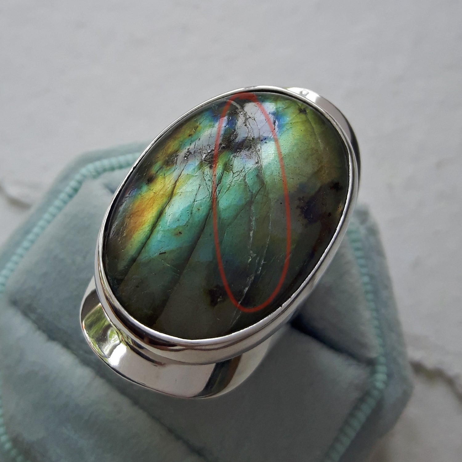 PERFECTLY IMPERFECT Monet Labradorite Marquise XXL Adjustable Ring A