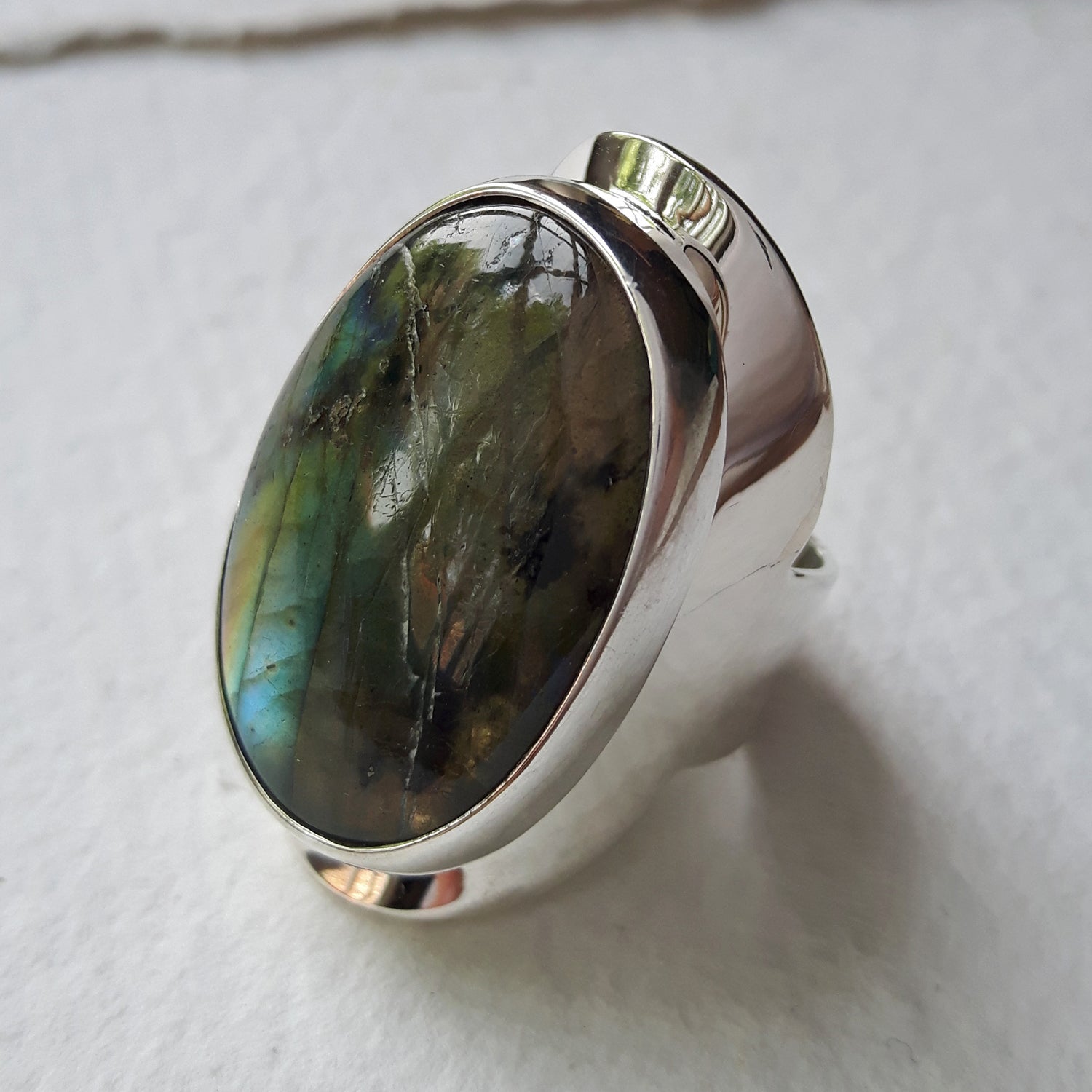 PERFECTLY IMPERFECT Monet Labradorite Marquise XXL Adjustable Ring A