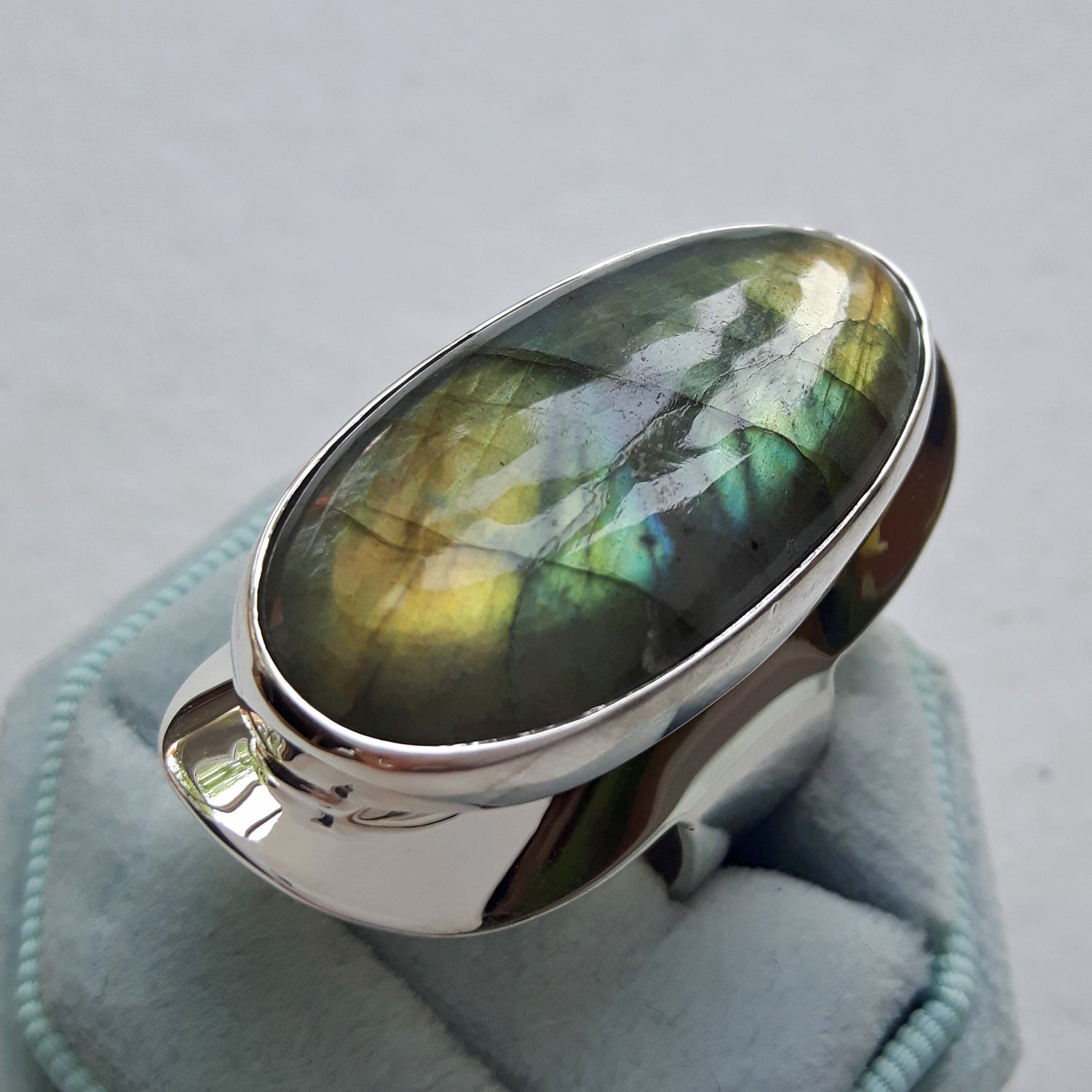 PERFECTLY IMPERFECT Monet Labradorite Marquise XXL Adjustable Ring B