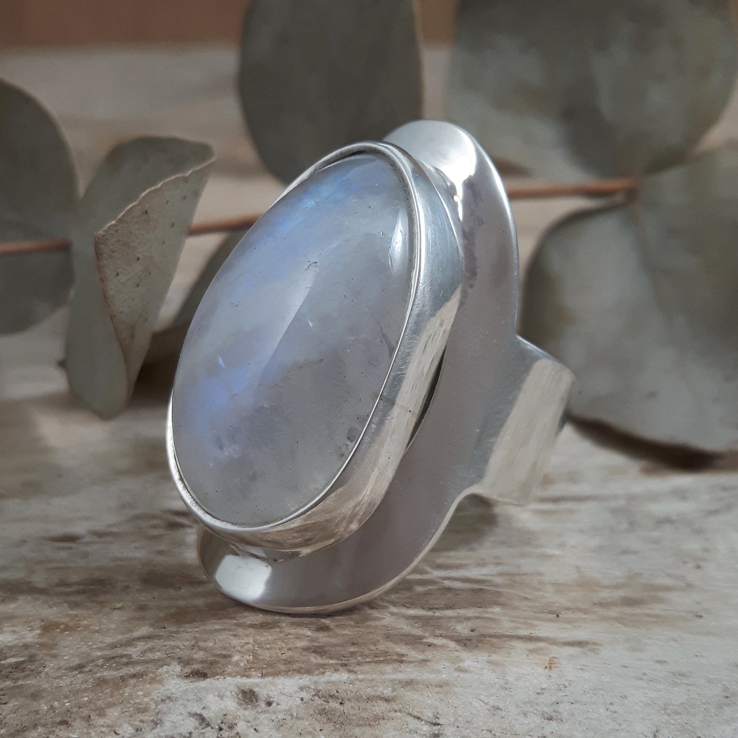 Monet Moonstone Oval L Adjustable Ring A