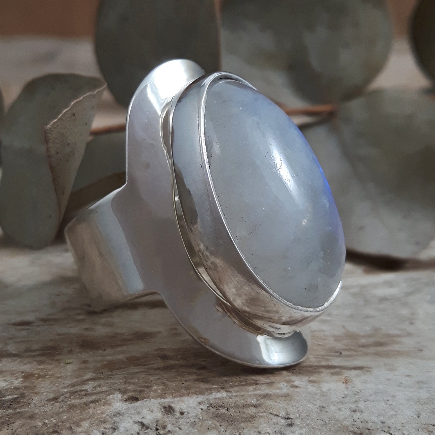 Monet Moonstone Oval L Adjustable Ring A