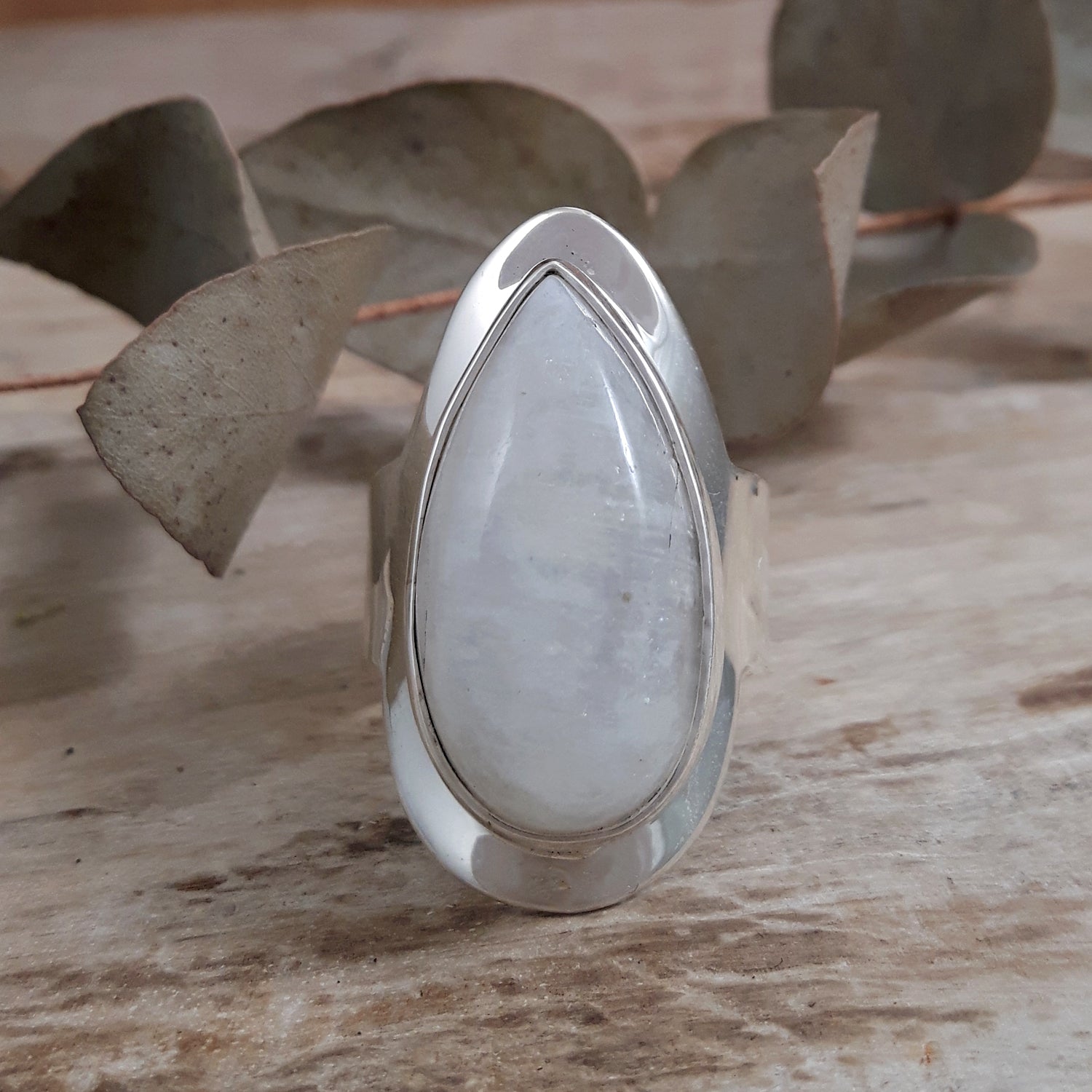 Monet Moonstone Teardrop Med Adjustable Ring A
