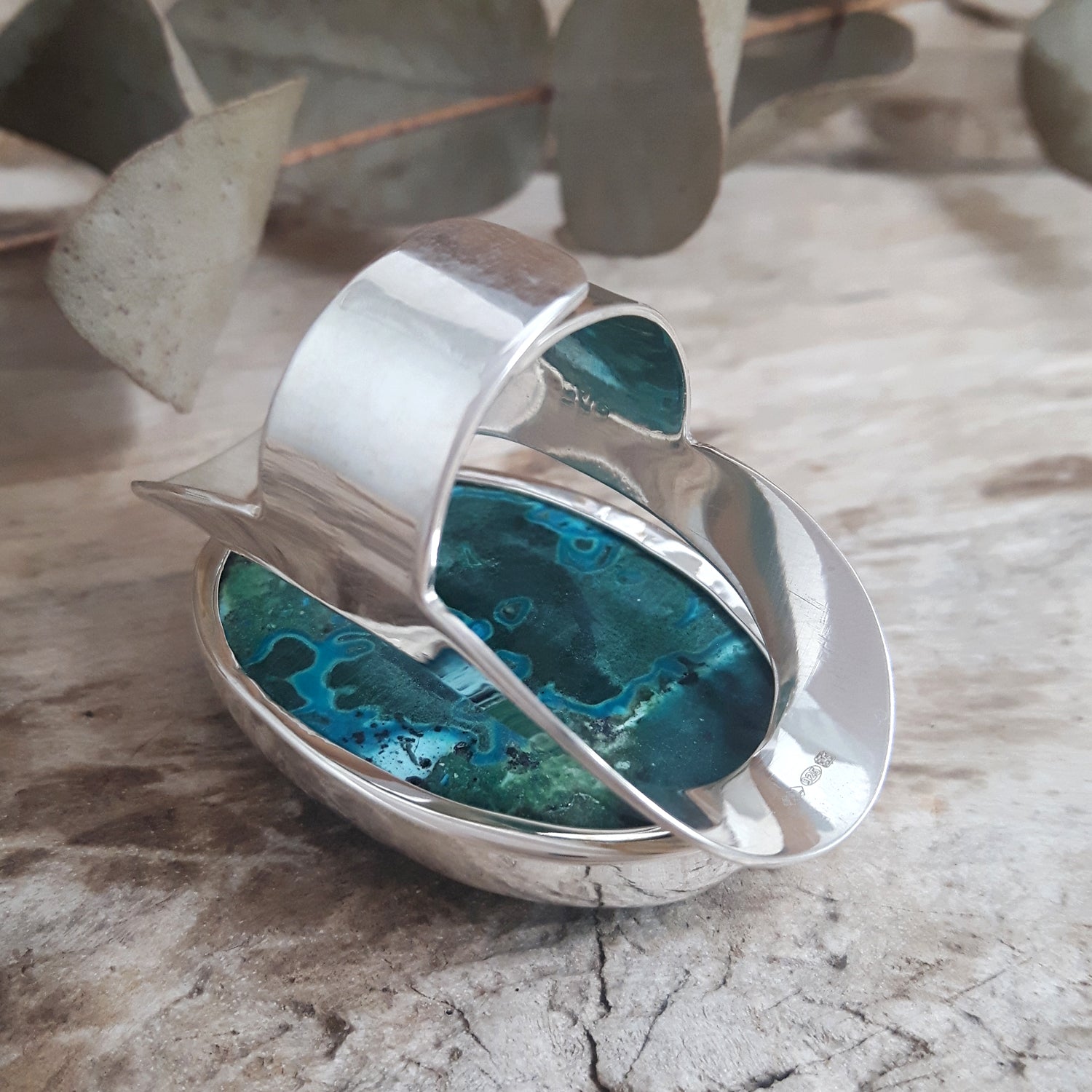 Monet Shattuckite Gemstone Large Adjustable Ring A