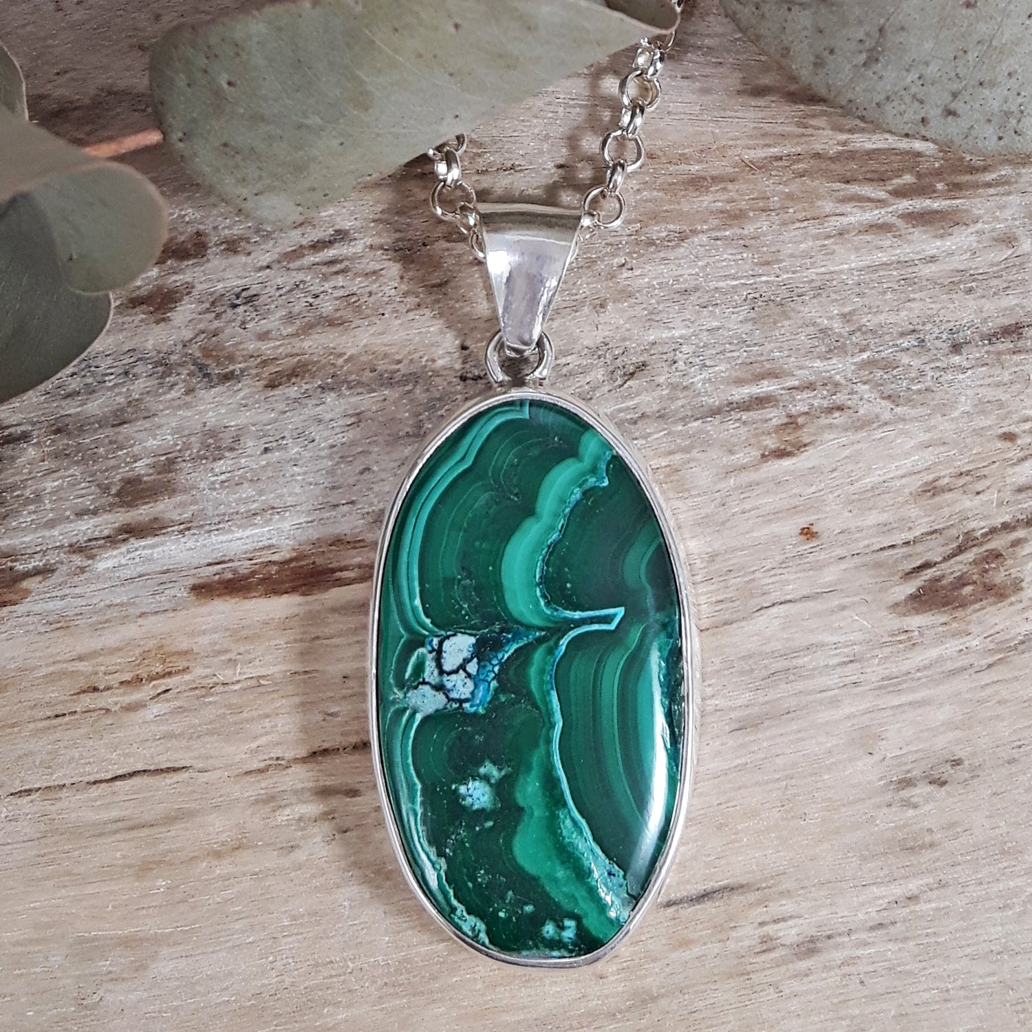 Monet Shattuckite Medium Oval Pendant
