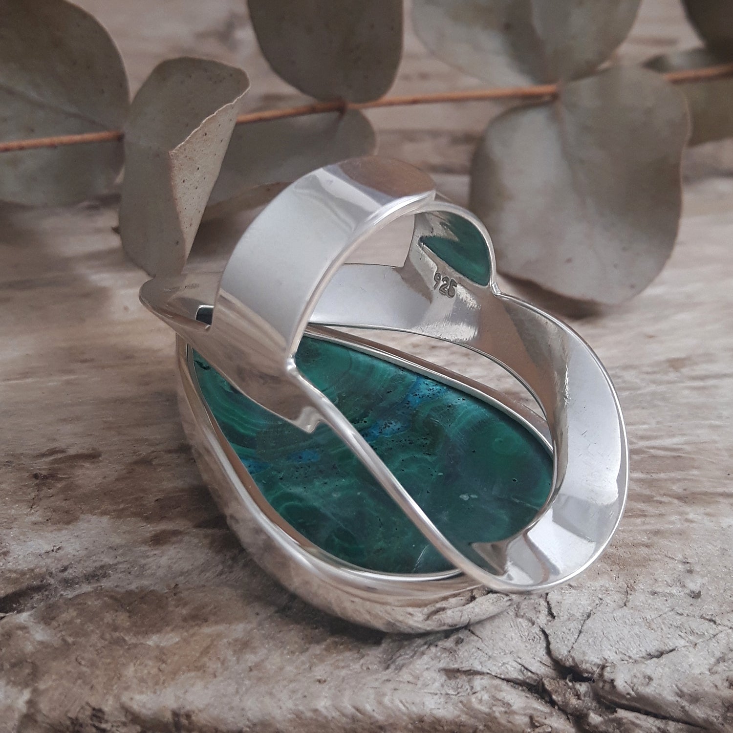 Monet Shattuckite Teardrop Gemstone XL Adjustable Ring A