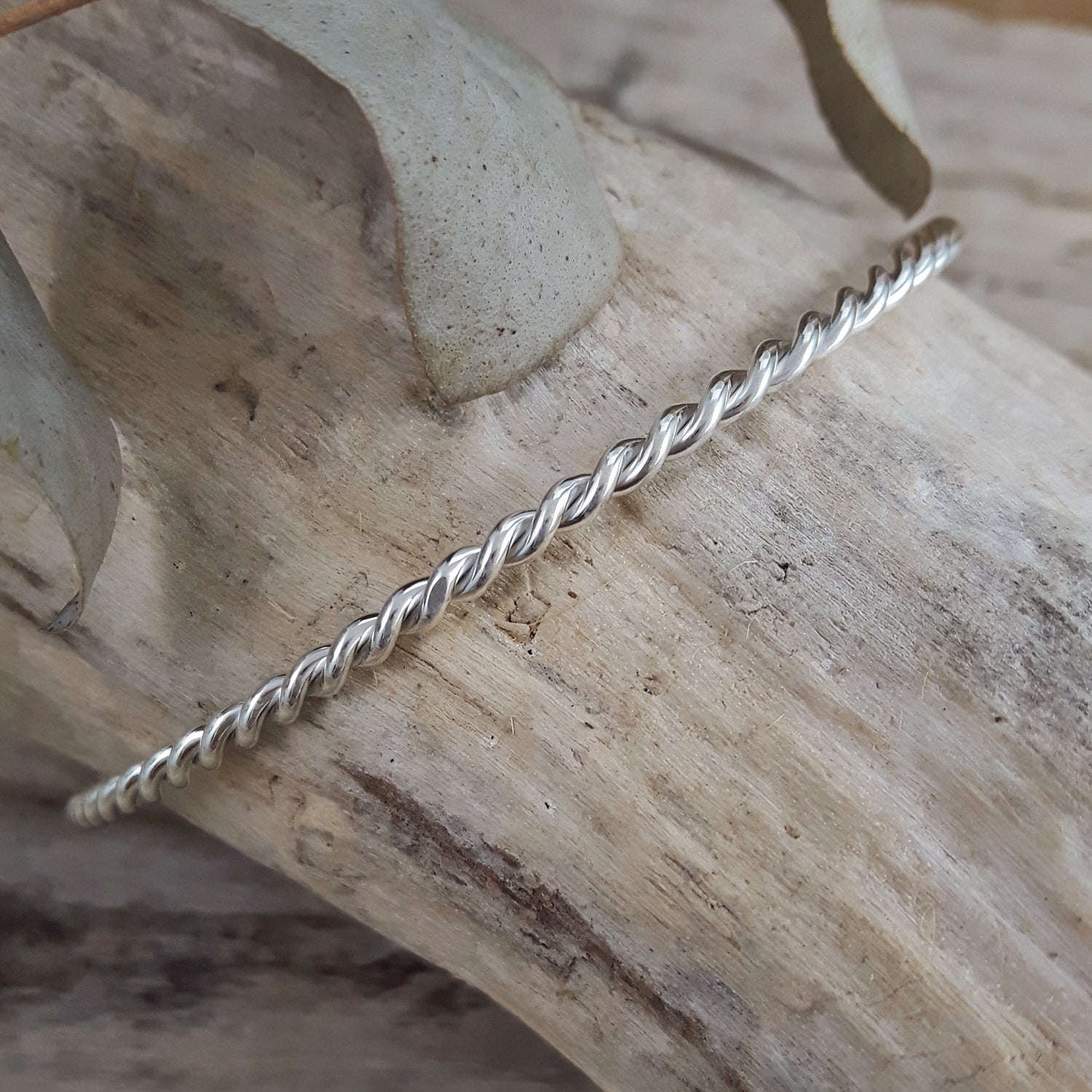 SAMPLE Orla Twist Sterling Silver Bangle