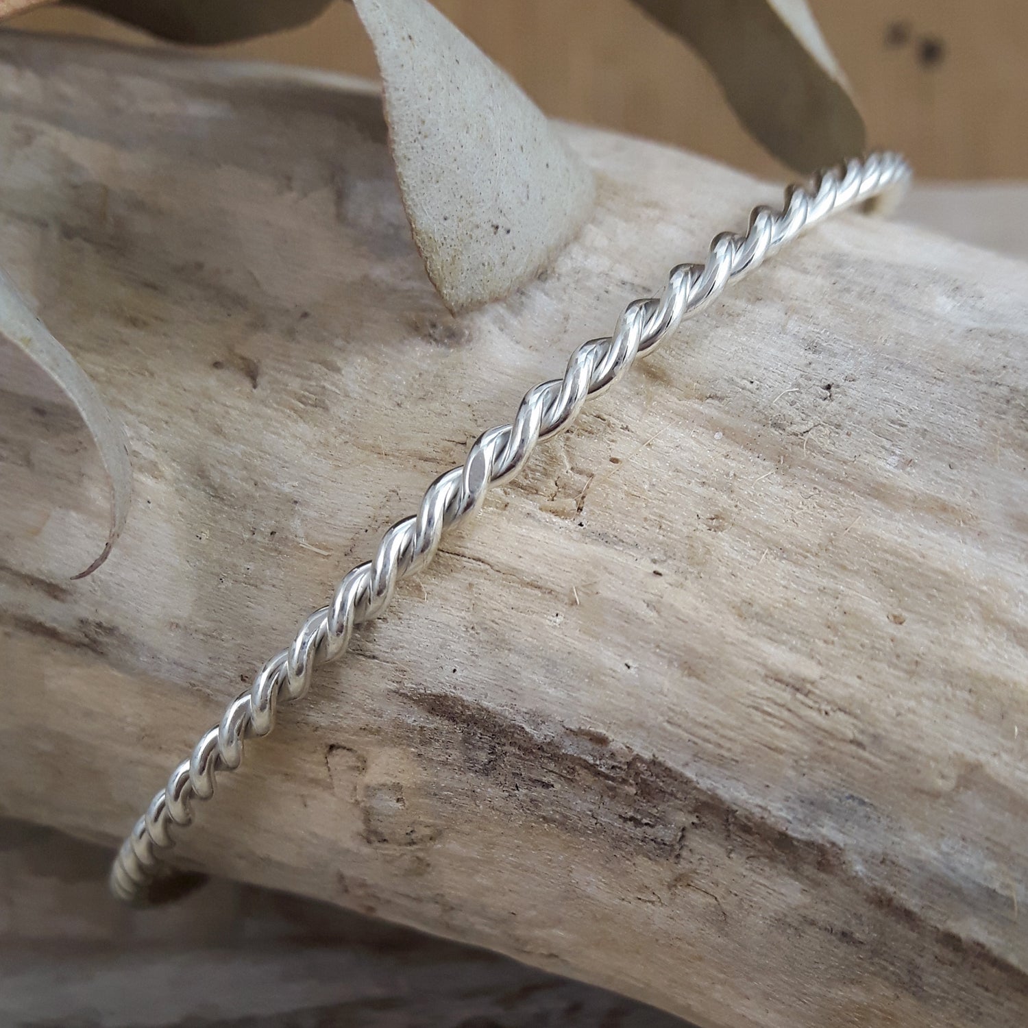 SAMPLE Orla Twist Sterling Silver Bangle