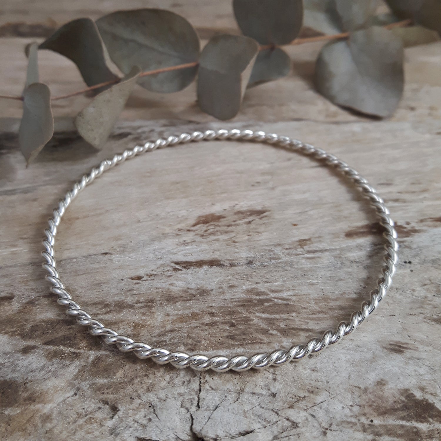 SAMPLE Orla Twist Sterling Silver Bangle