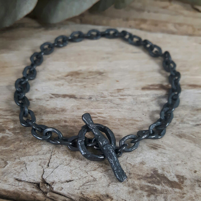 Foresta Oxidised Chain T-Bar Bracelet