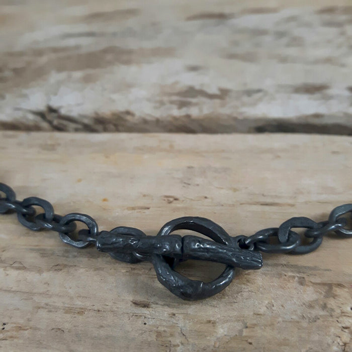 Foresta Oxidised Chain T-Bar Necklace 55cm