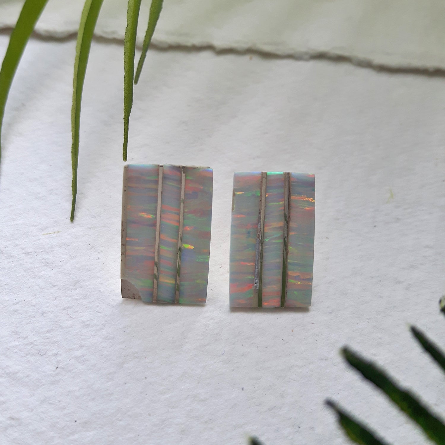 PERFECTLY IMPERFECT Flinder Nouveau White Stud Earrings