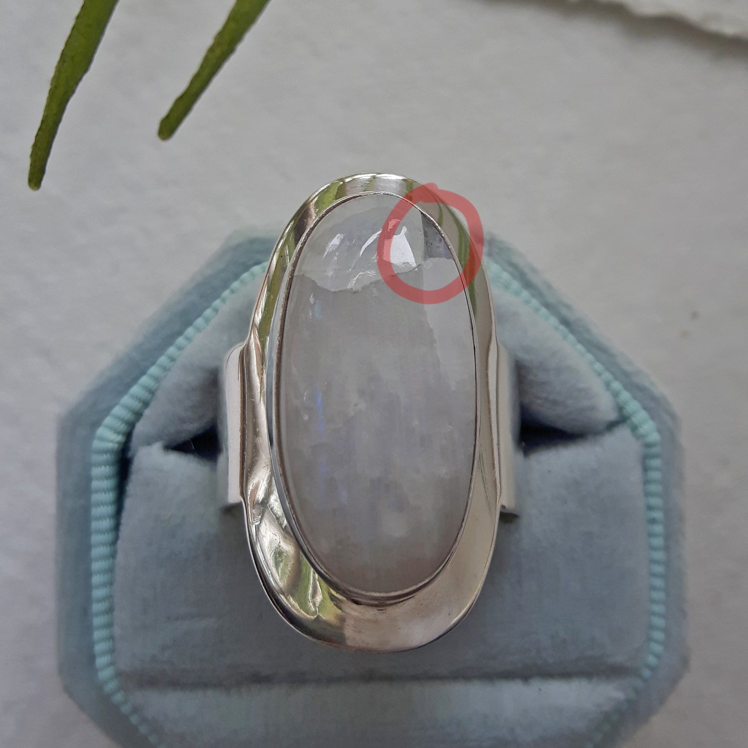 PERFECTLY IMPERFECT Monet Moonstone Oval Adjustable Ring