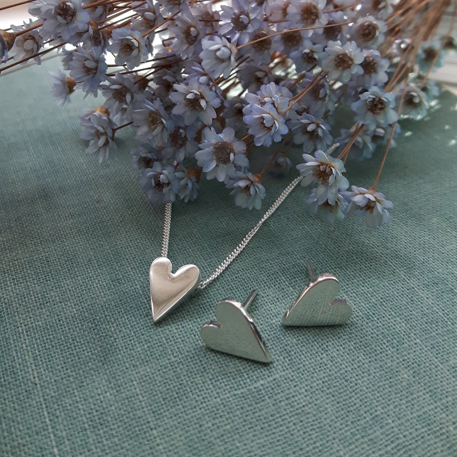 Petite Love Heart Stud Earrings