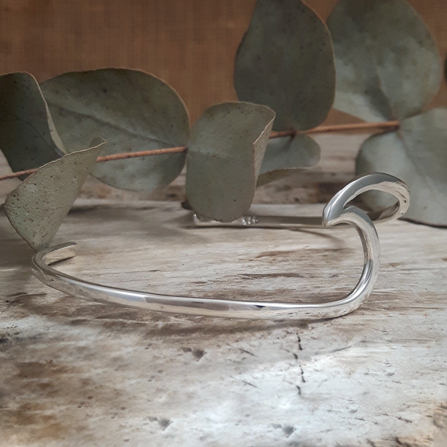 Phoenix Polished Silver Cuff