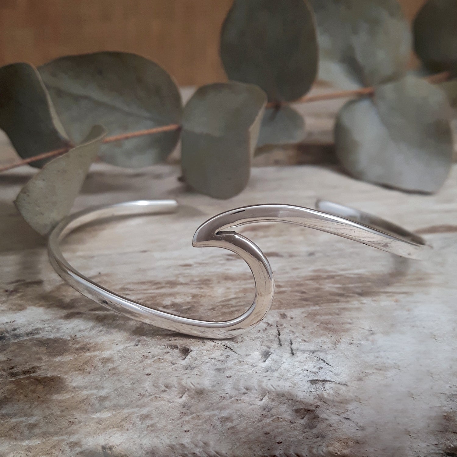 Phoenix Polished Silver Cuff