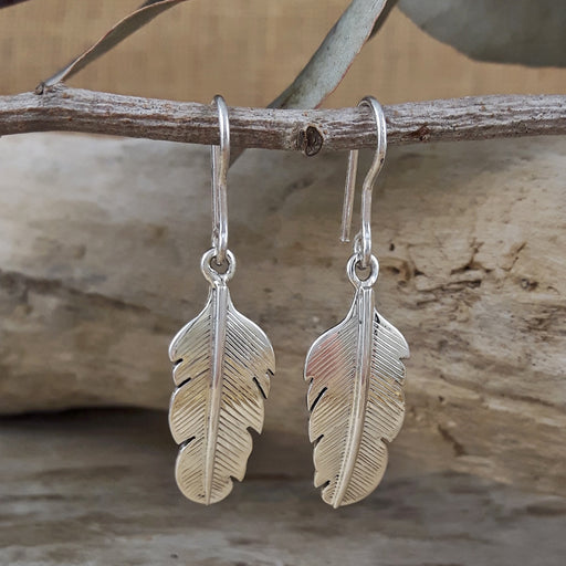 SAMPLE Feather Drop Earrings A