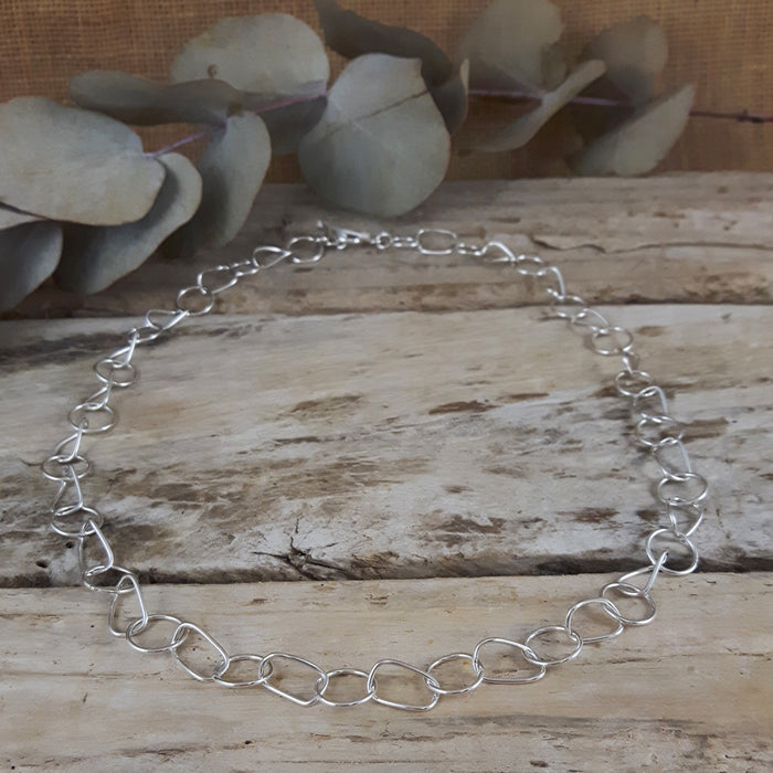 SAMPLE Rhonda Silver Link Necklace