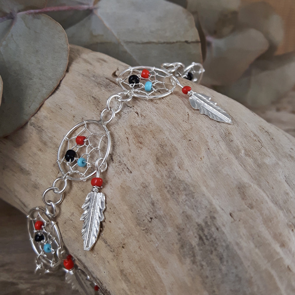 SAMPLE Feather Dream Catcher Bracelet