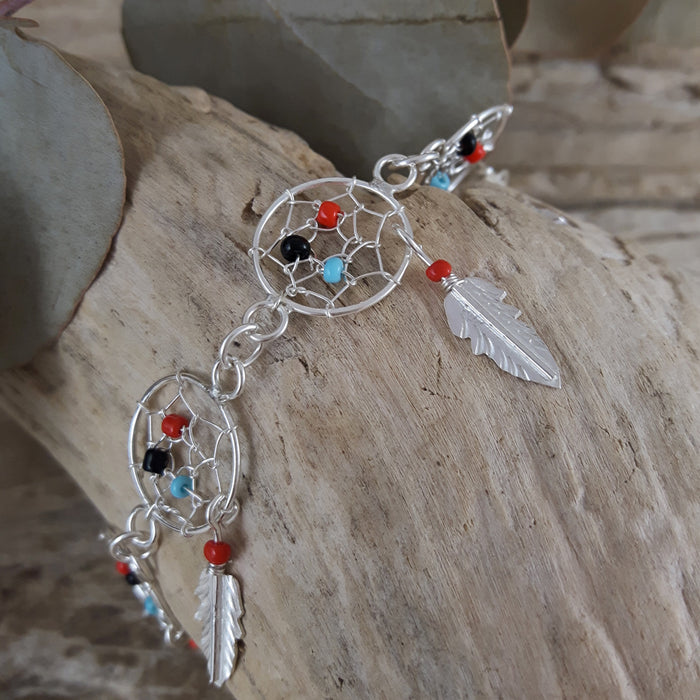 SAMPLE Feather Dream Catcher Bracelet