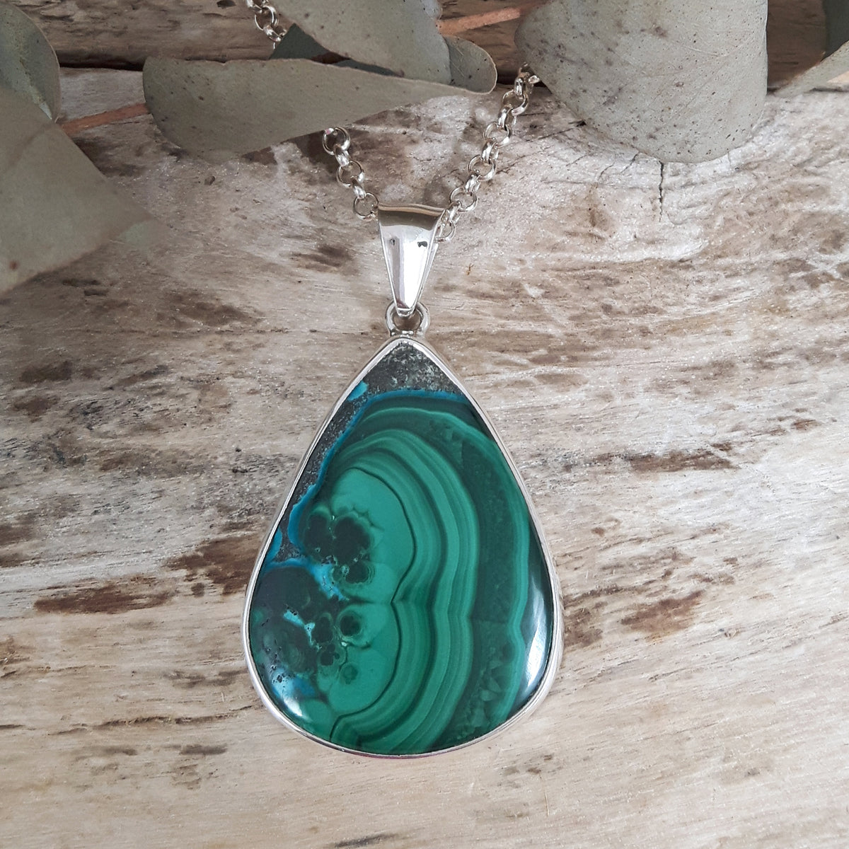 Monet Shattuckite Large Teardrop Pendant