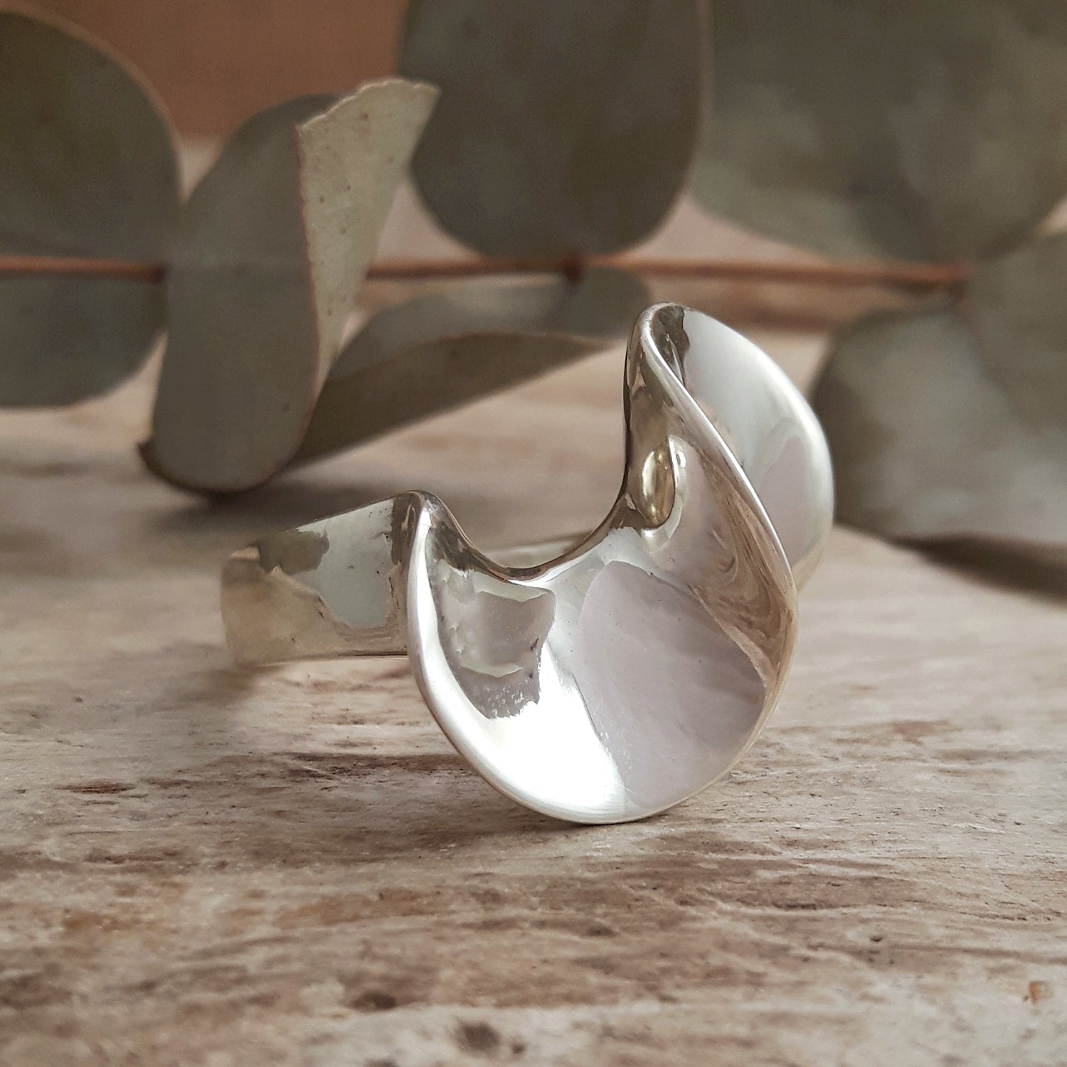 Sigma Polished Sterling Silver Ring