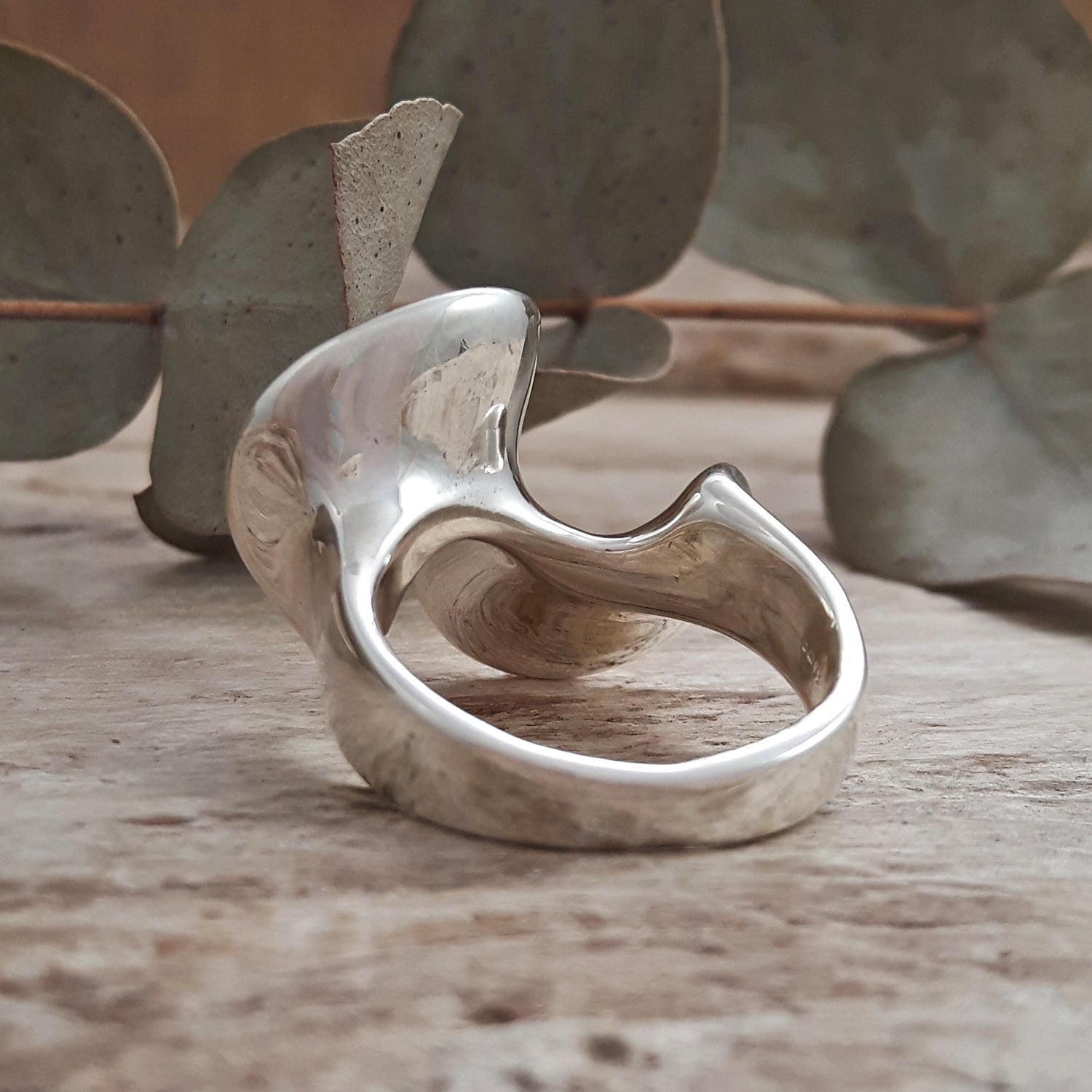Sigma Polished Sterling Silver Ring
