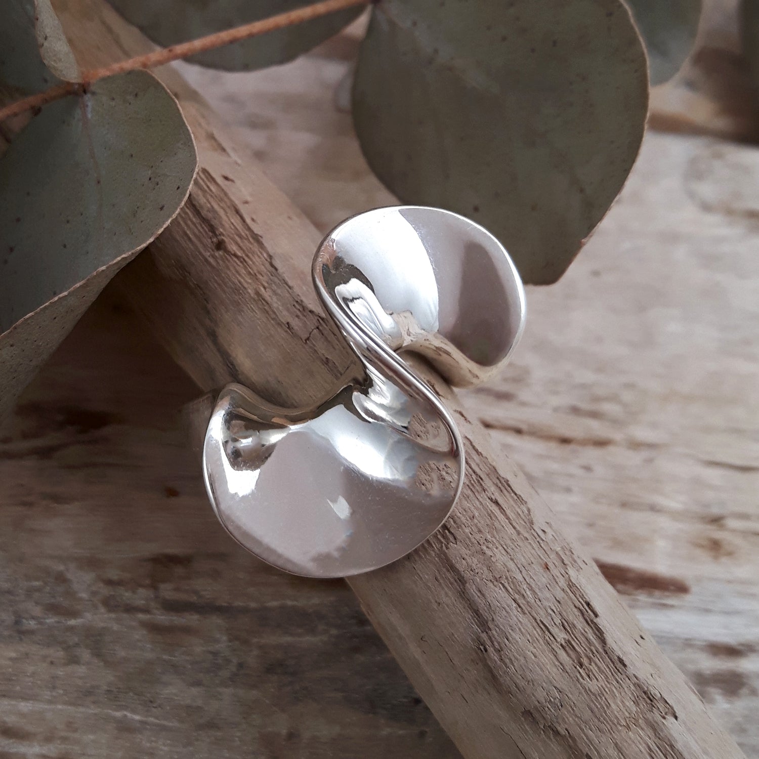 Sigma Polished Sterling Silver Ring