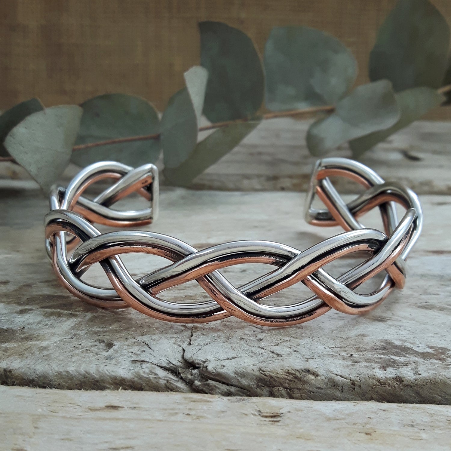 Trenzia Sterling Silver & Copper Cuff