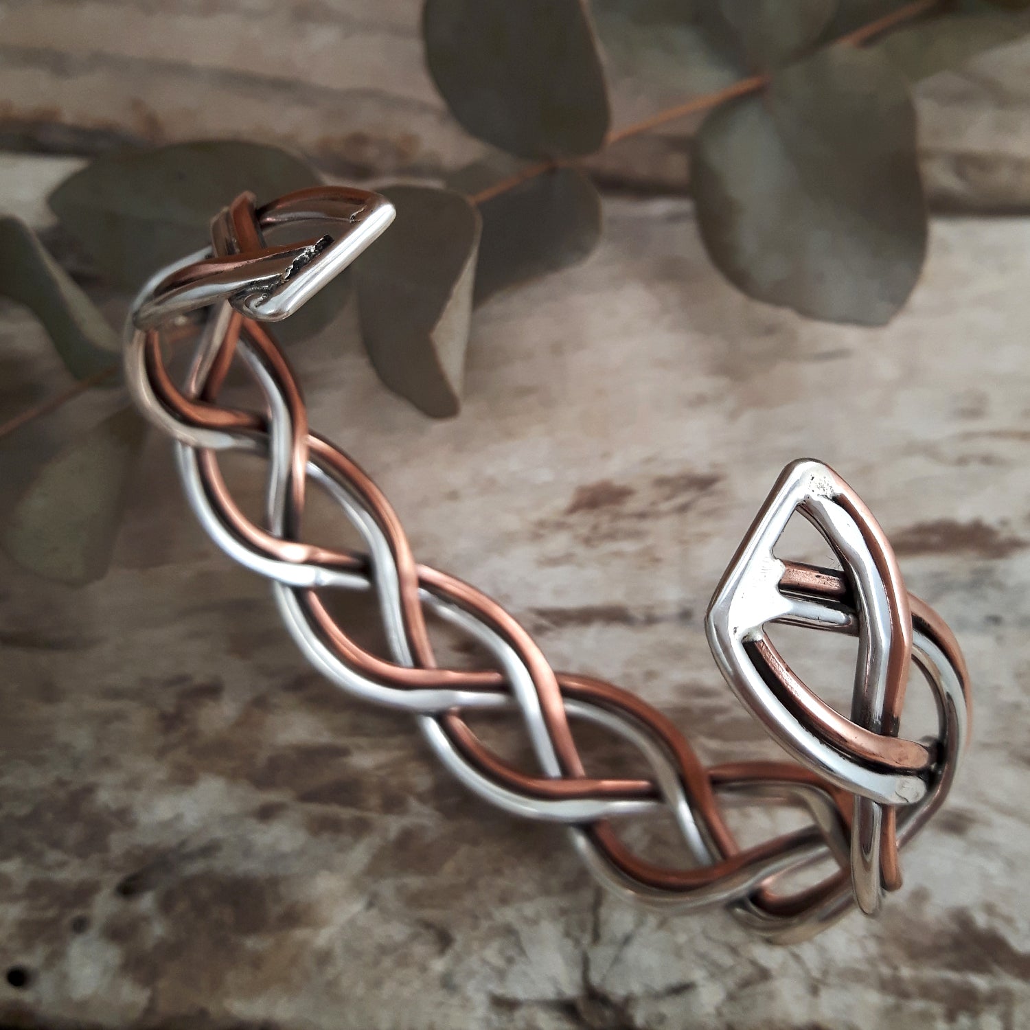 Trenzia Sterling Silver & Copper Cuff