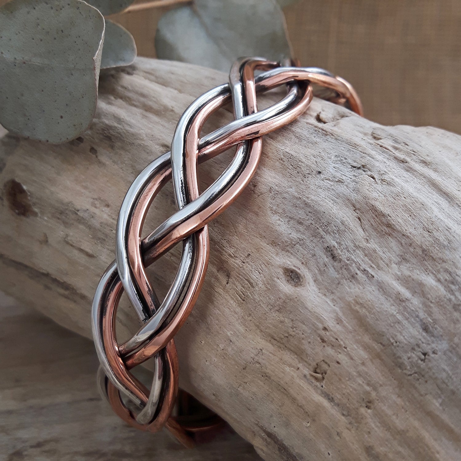 Trenzia Sterling Silver & Copper Cuff