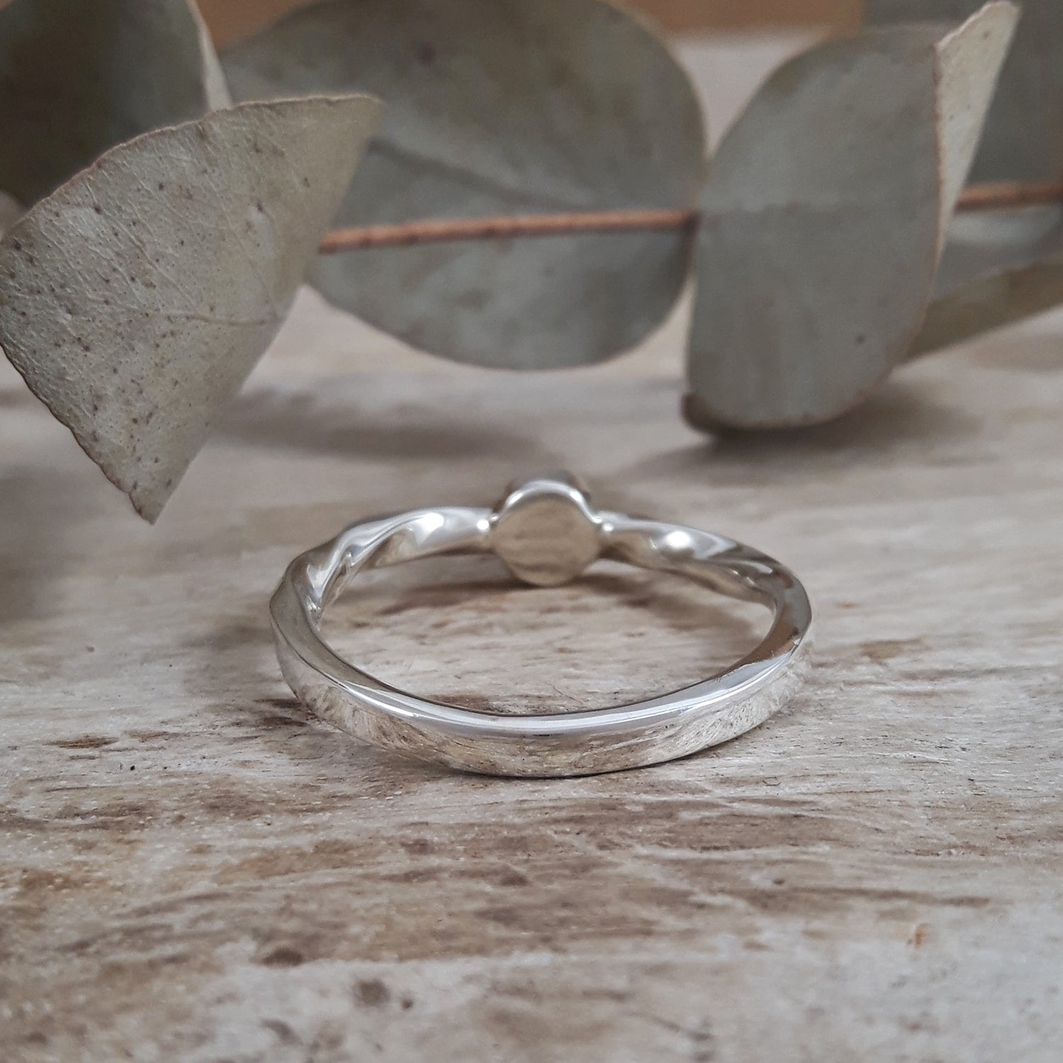 SAMPLE Turquoise Twist Ring Size R