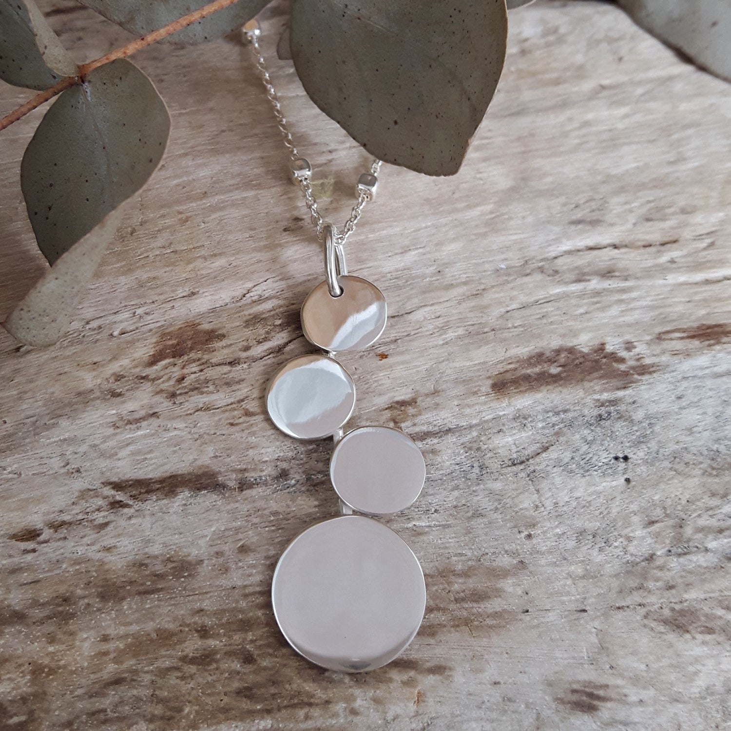 Unity Circles Polished Sterling Silver Pendant