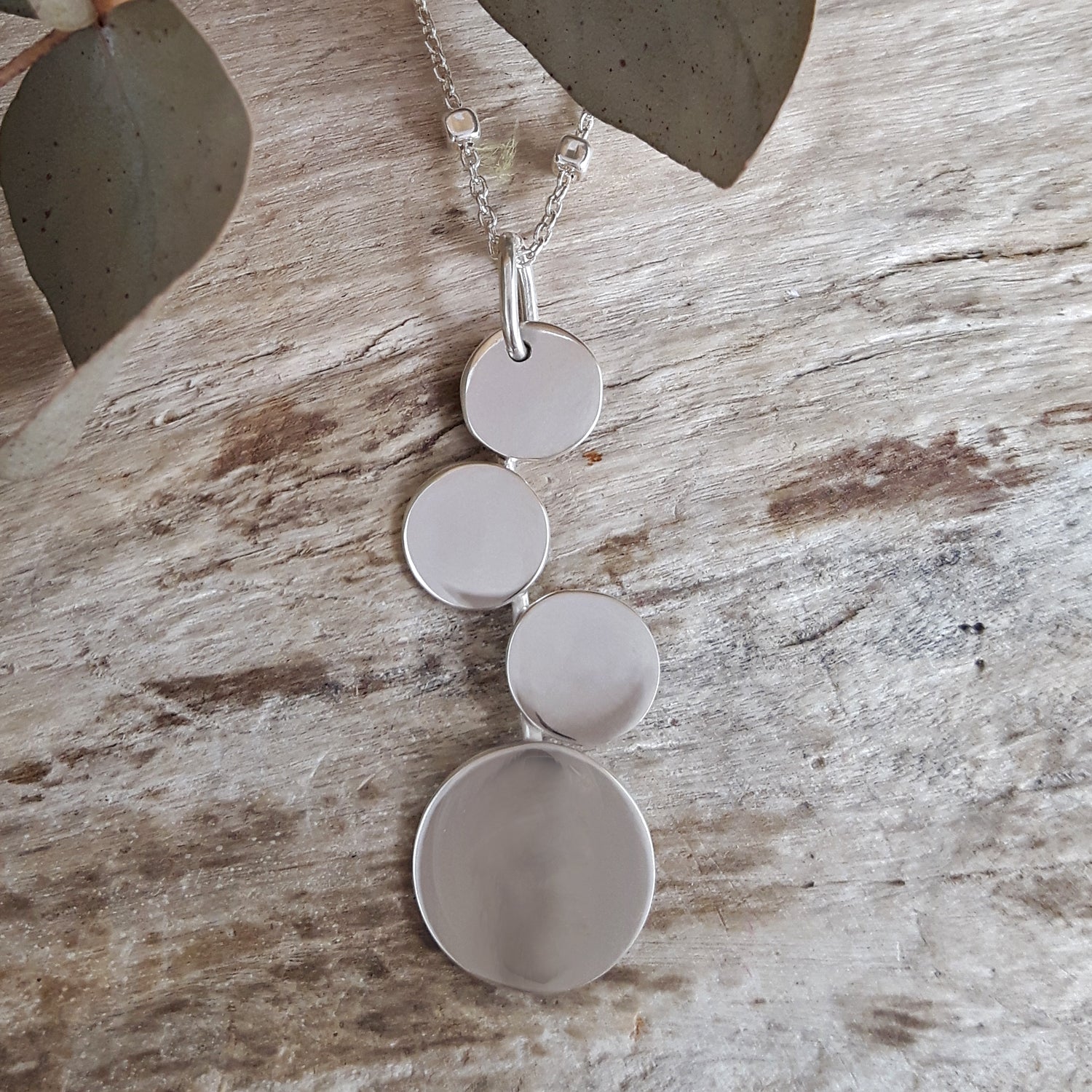 Unity Circles Polished Sterling Silver Pendant