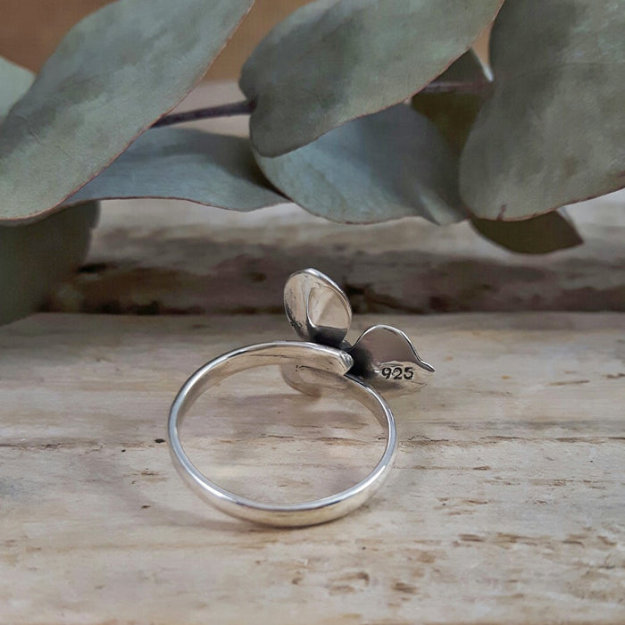 Viola Oxidised Adjustable Ring