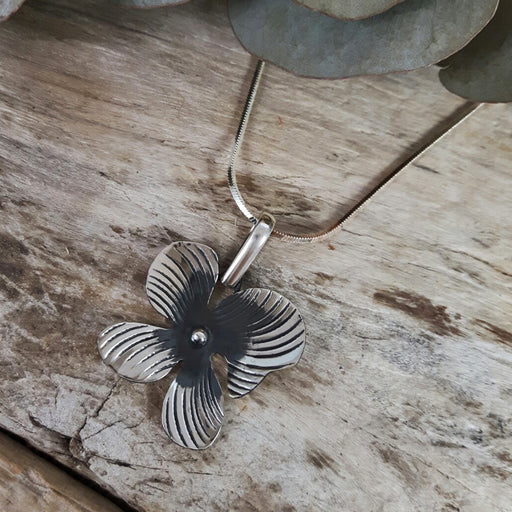 Viola Oxidised Single Pendant
