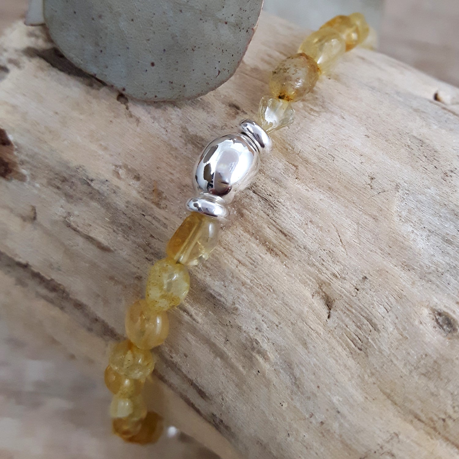 Viva Orb Citrine Birthstone Bracelet