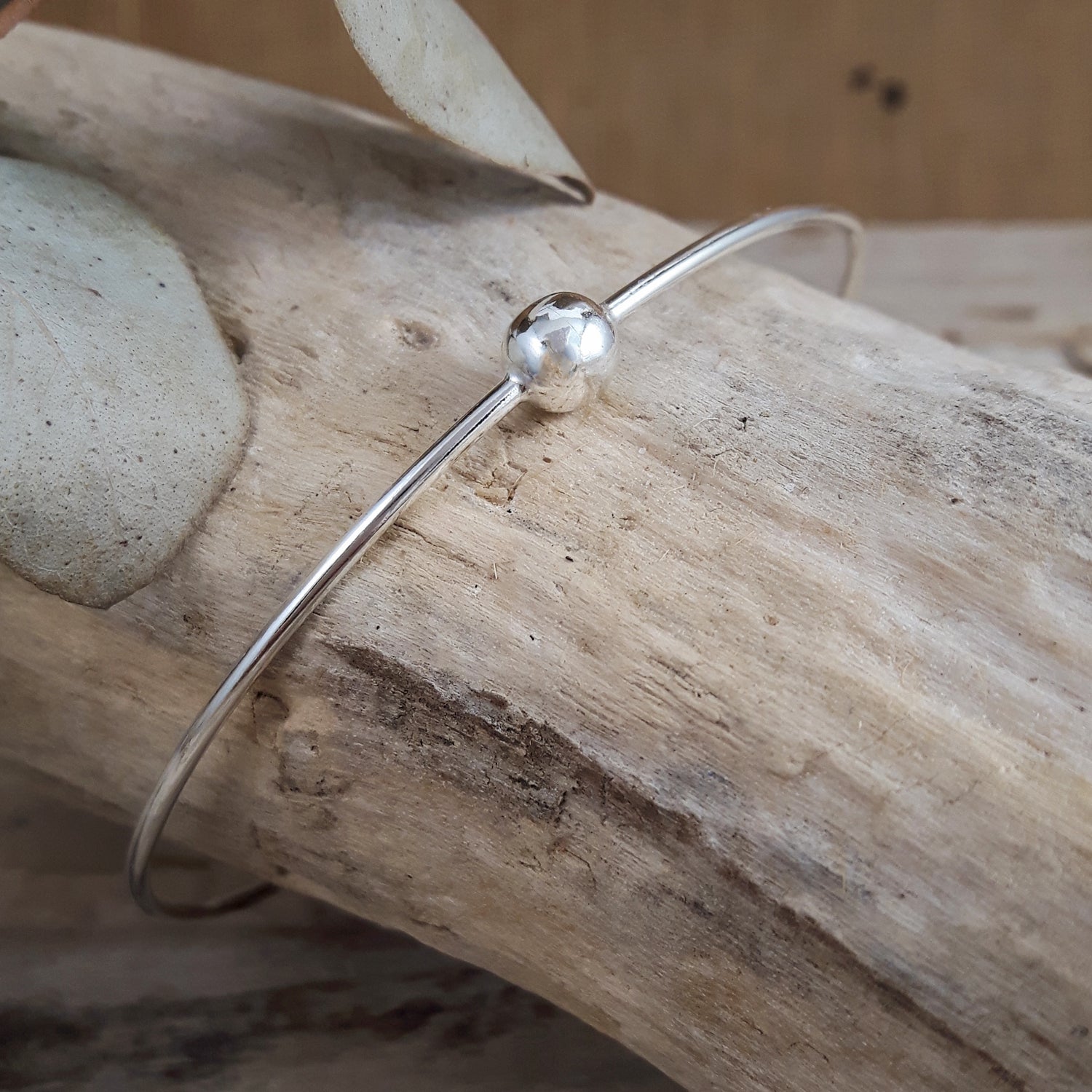 SAMPLE Yve Sphere Sterling Silver Bangle