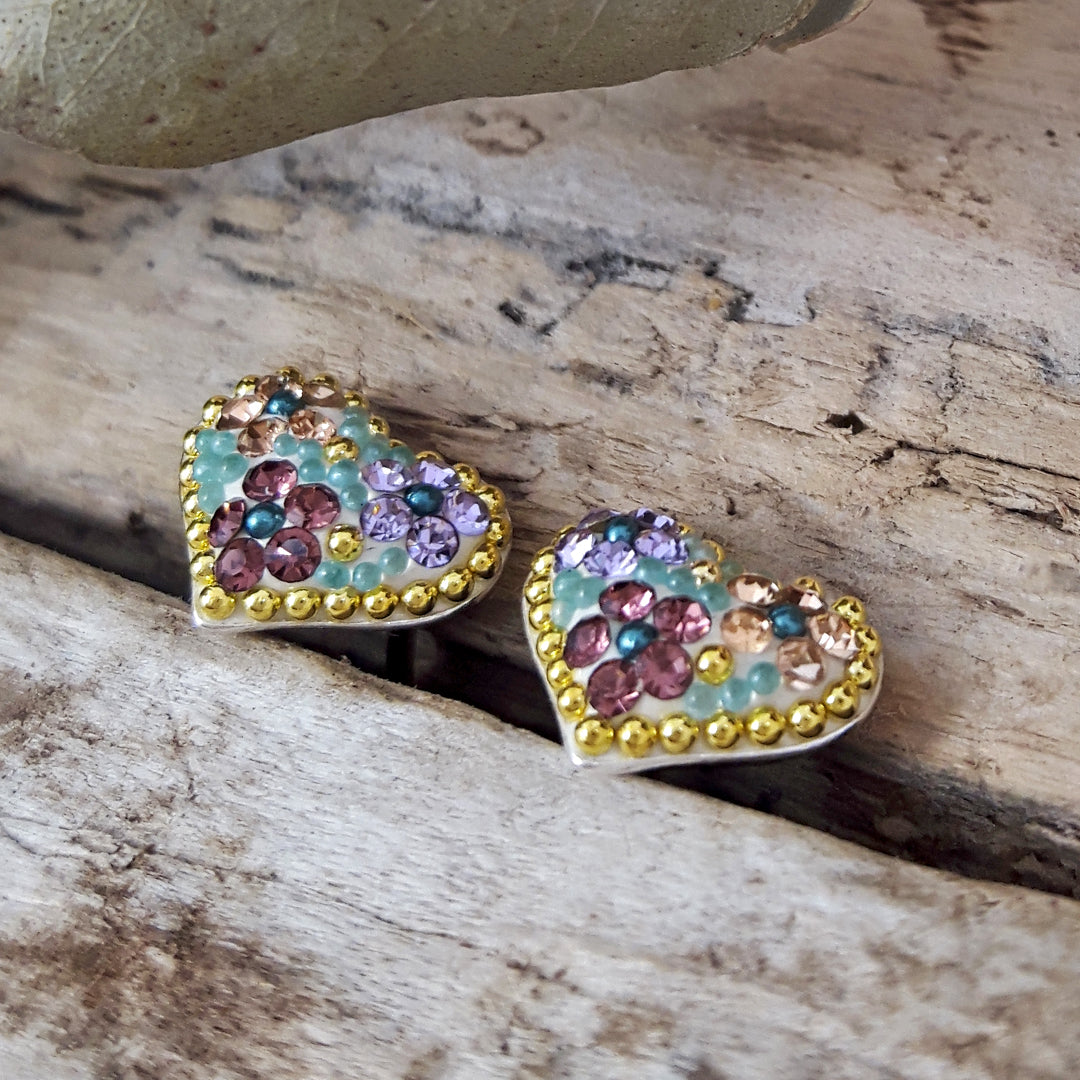 Allegra Heart Antique Studs
