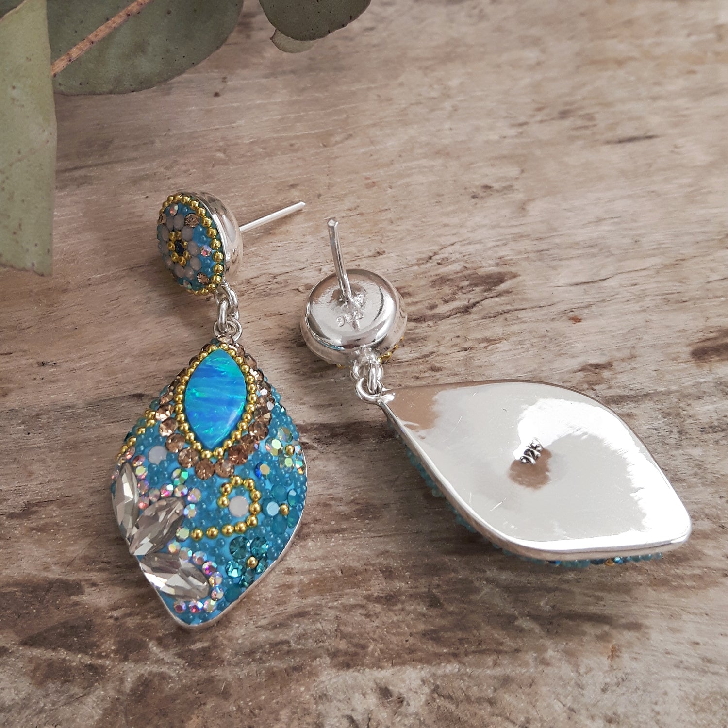Allegra Double Daisy Dream TQ Drop Earrings
