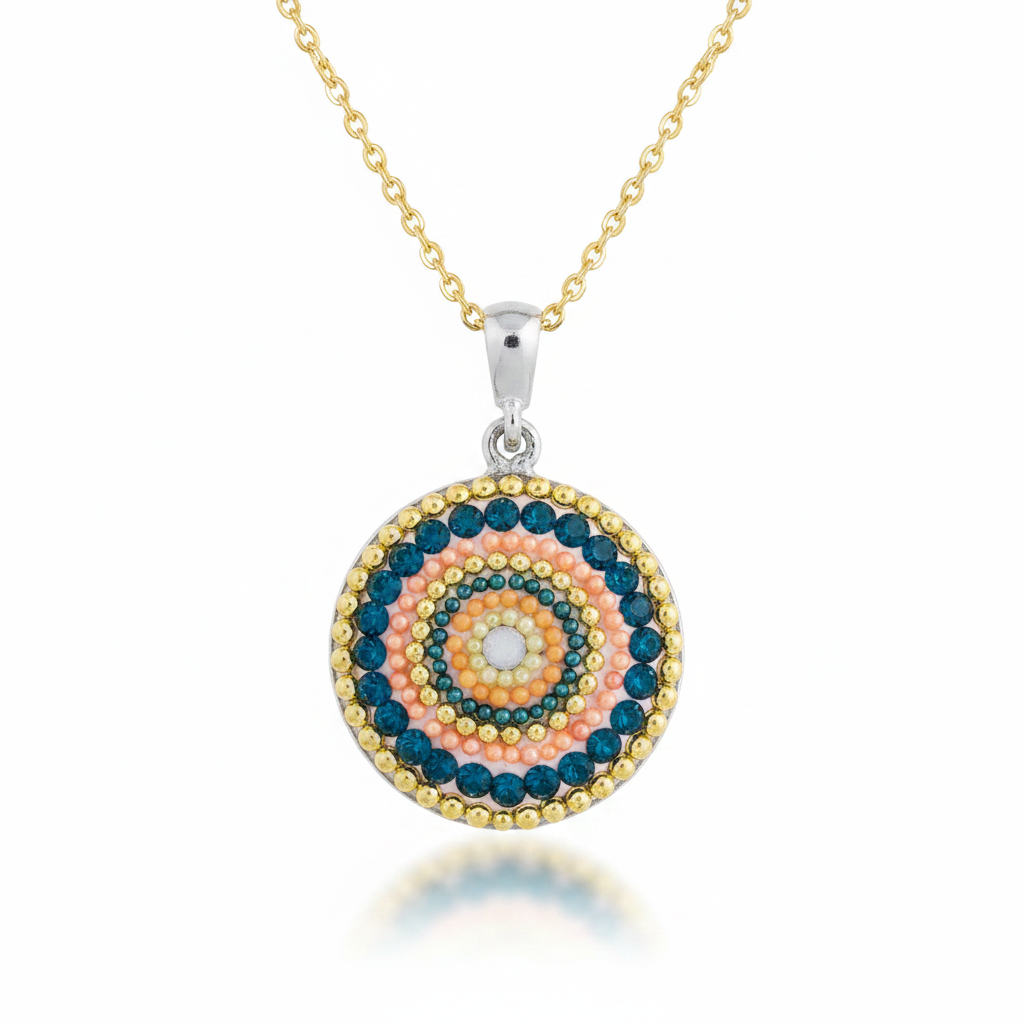 Allegra Peach Glow Coin Pendant