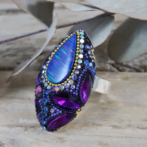 Allegra Purple Shimmer Ring