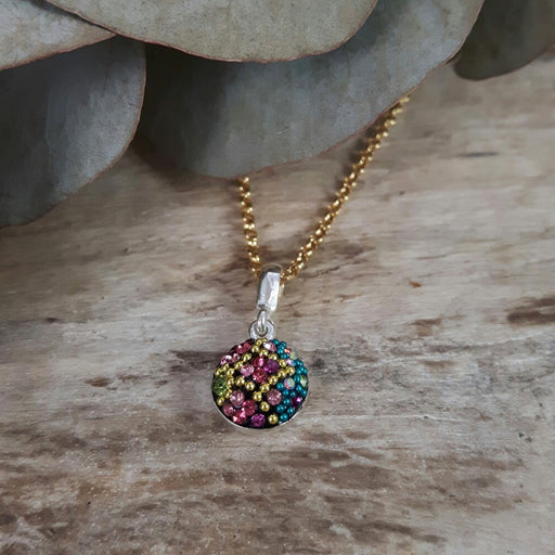 Allegra Viva Magenta Round Mini Pendant