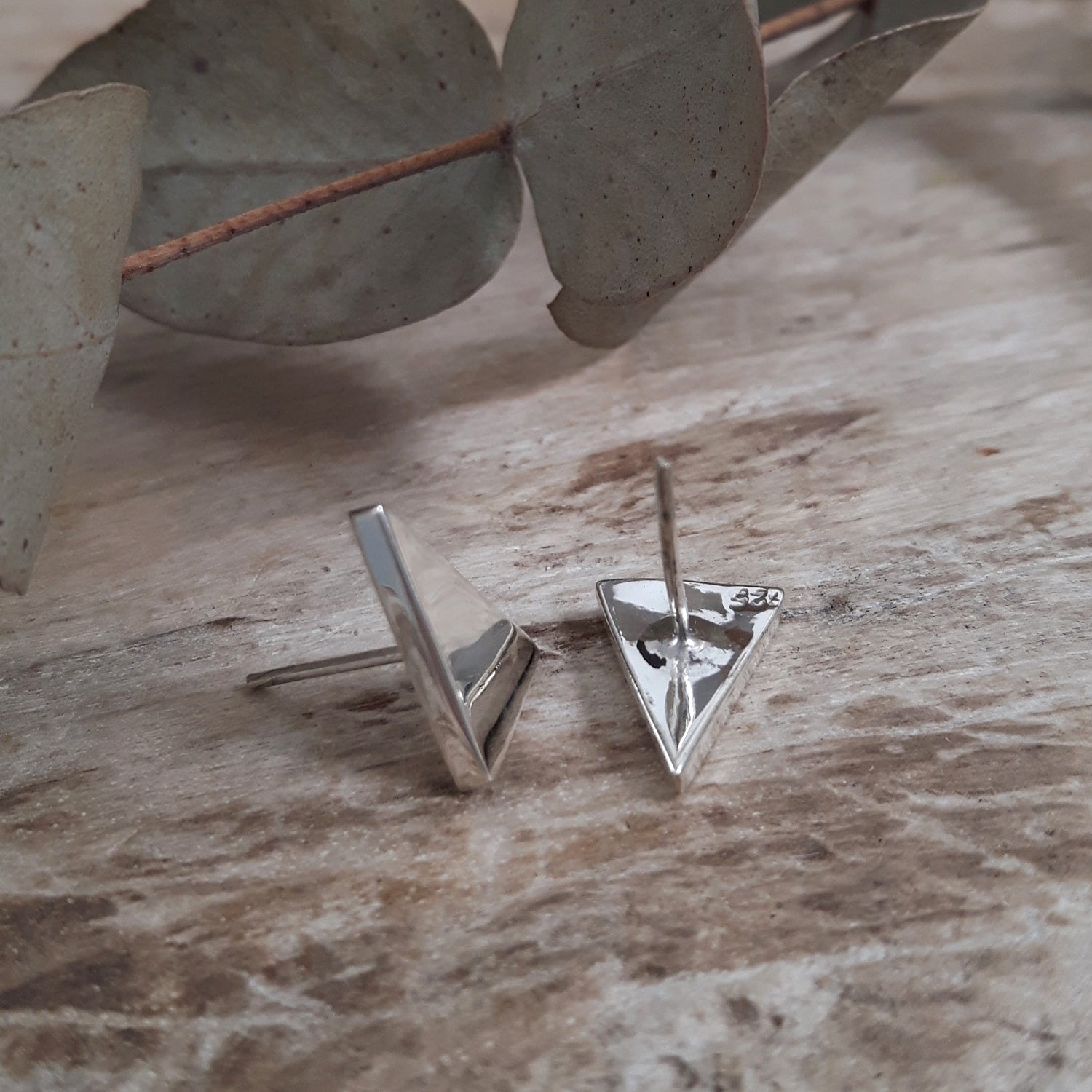 Allure Triangle Polished Stud Earrings