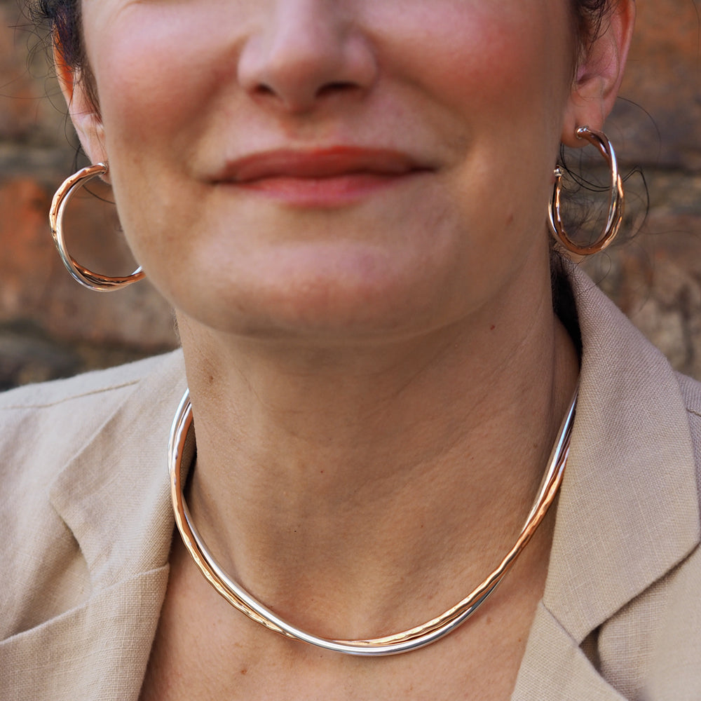 Duo Arista Copper/Silver Choker