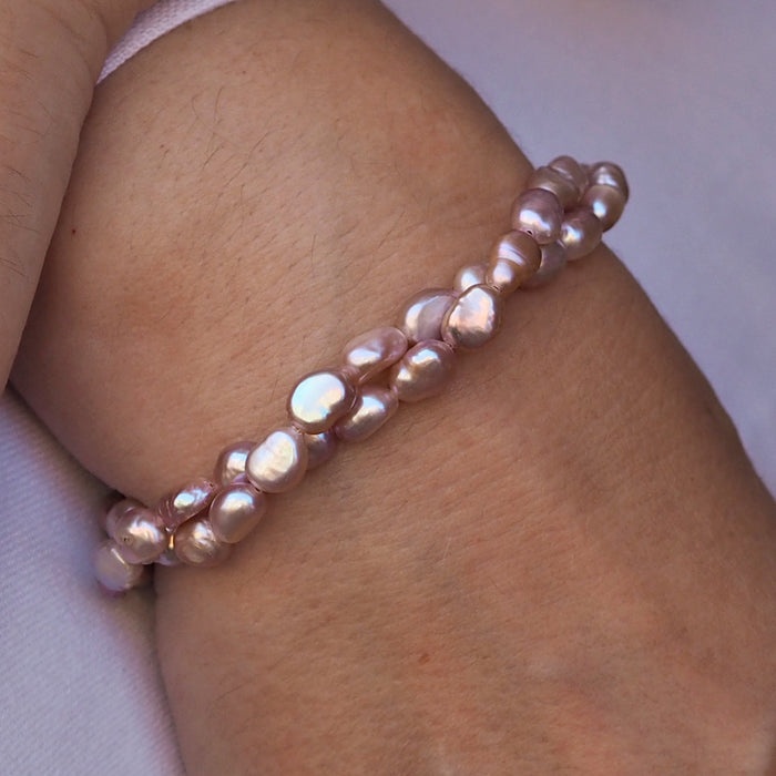 Ella Pink Pearl Bracelet