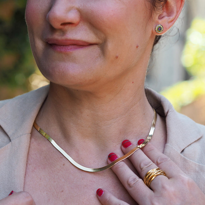 Snake sales chain earrings