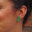 Flinder Nouveau Green Stud Earring